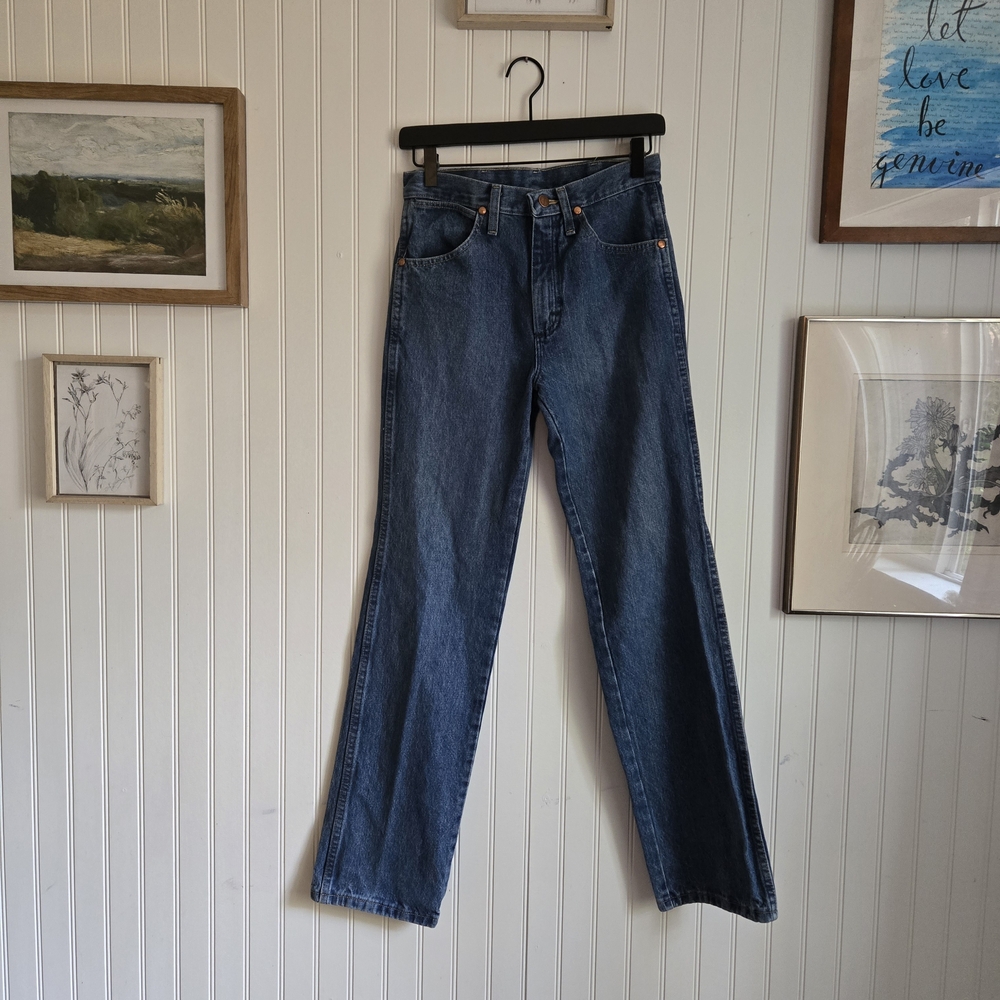 Wrangler Straight Leg Denim Jeans - Blue